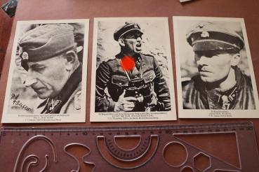 drei neuzeitliche Abzüge - Paul Hausser, Kurt Meyer und Joachim Peiper